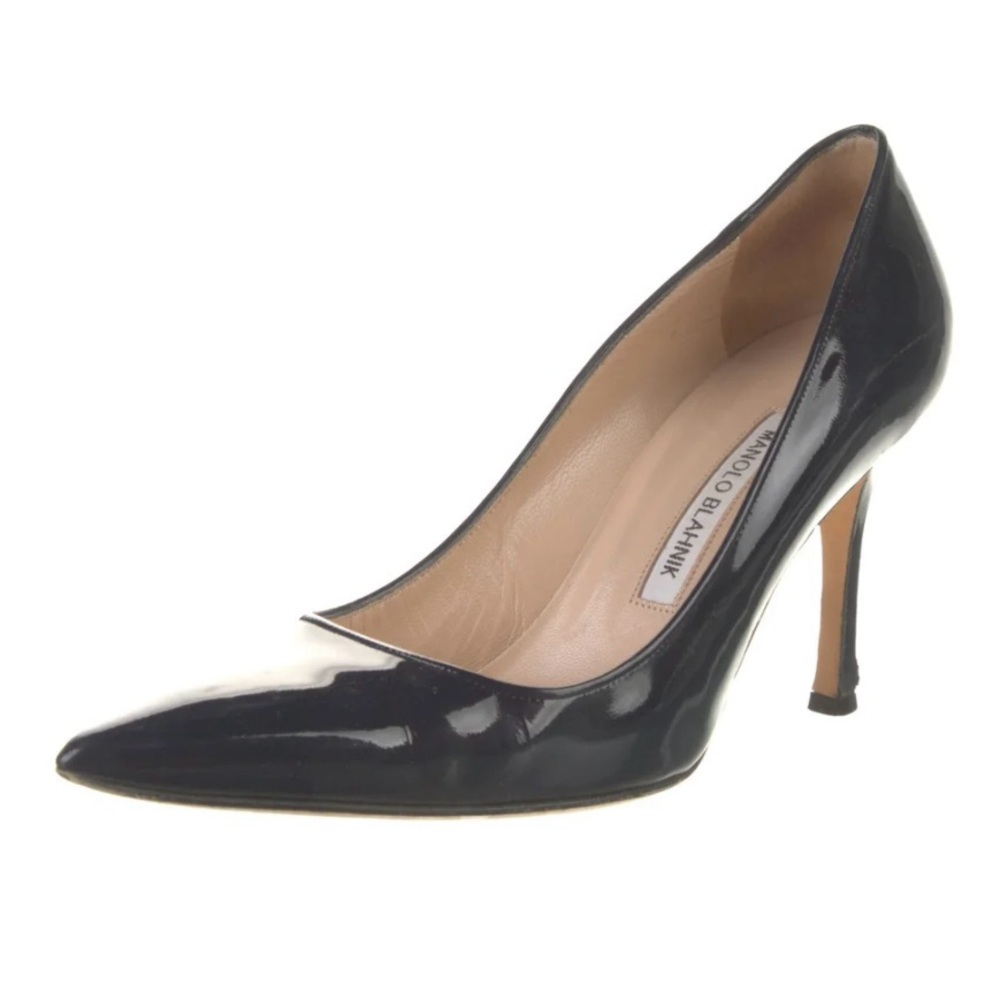 Manolo Blahnik BB Black Patent Leather Heels - Women’s 35.5 euro